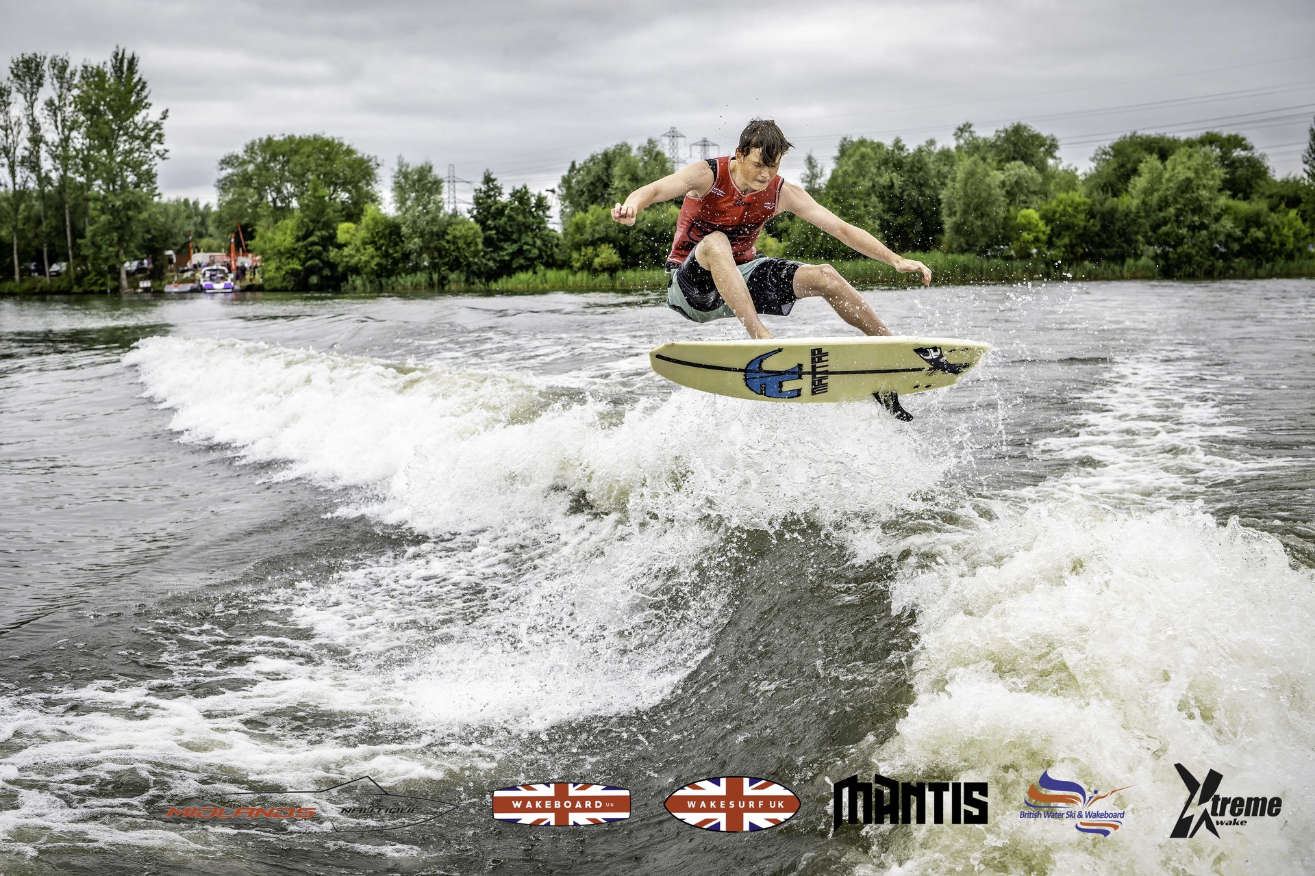 Rider at the 2024 Midlands Nautique UK Wake Nationals Wakesurf