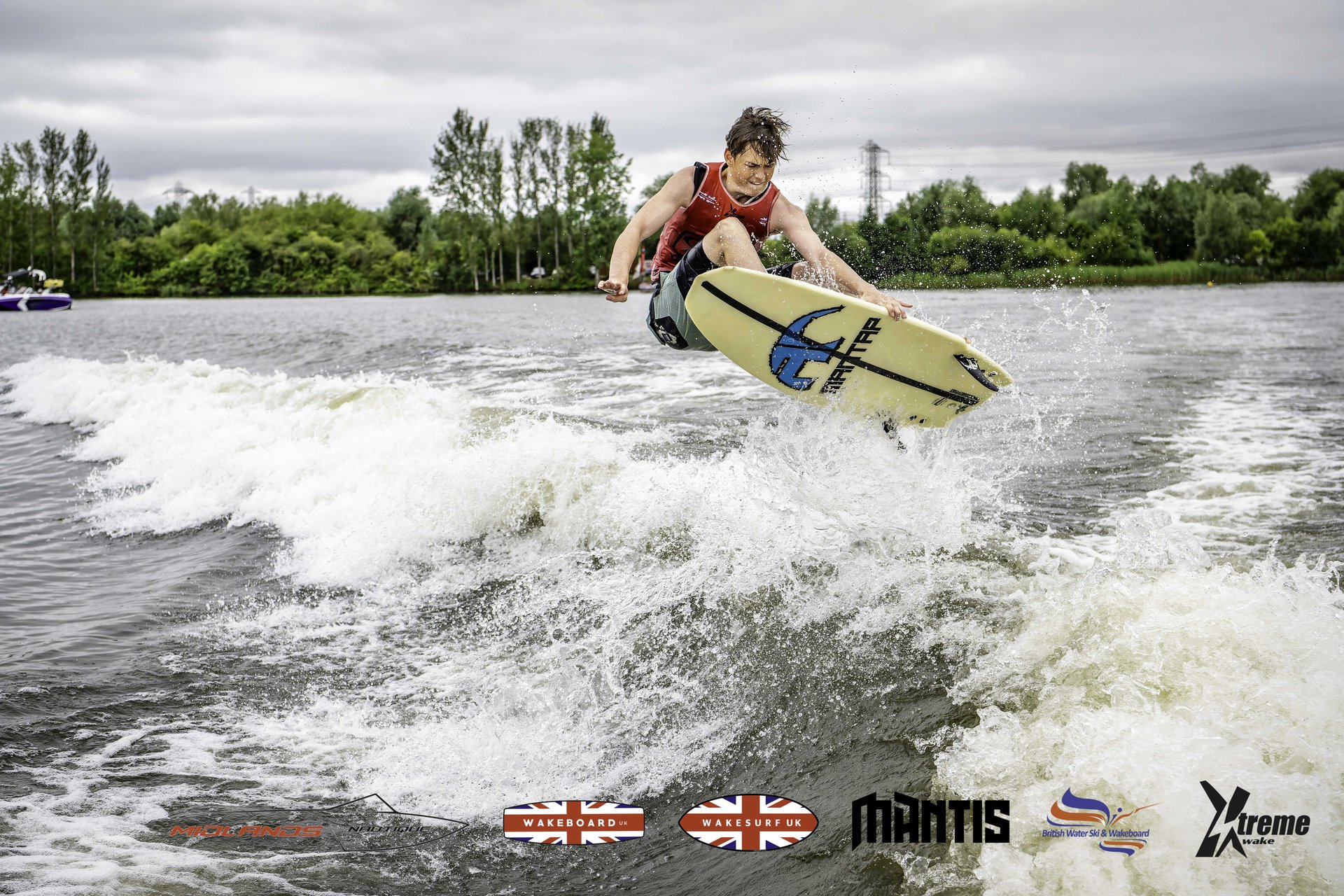 Rider at the 2024 Midlands Nautique UK Wake Nationals Wakesurf