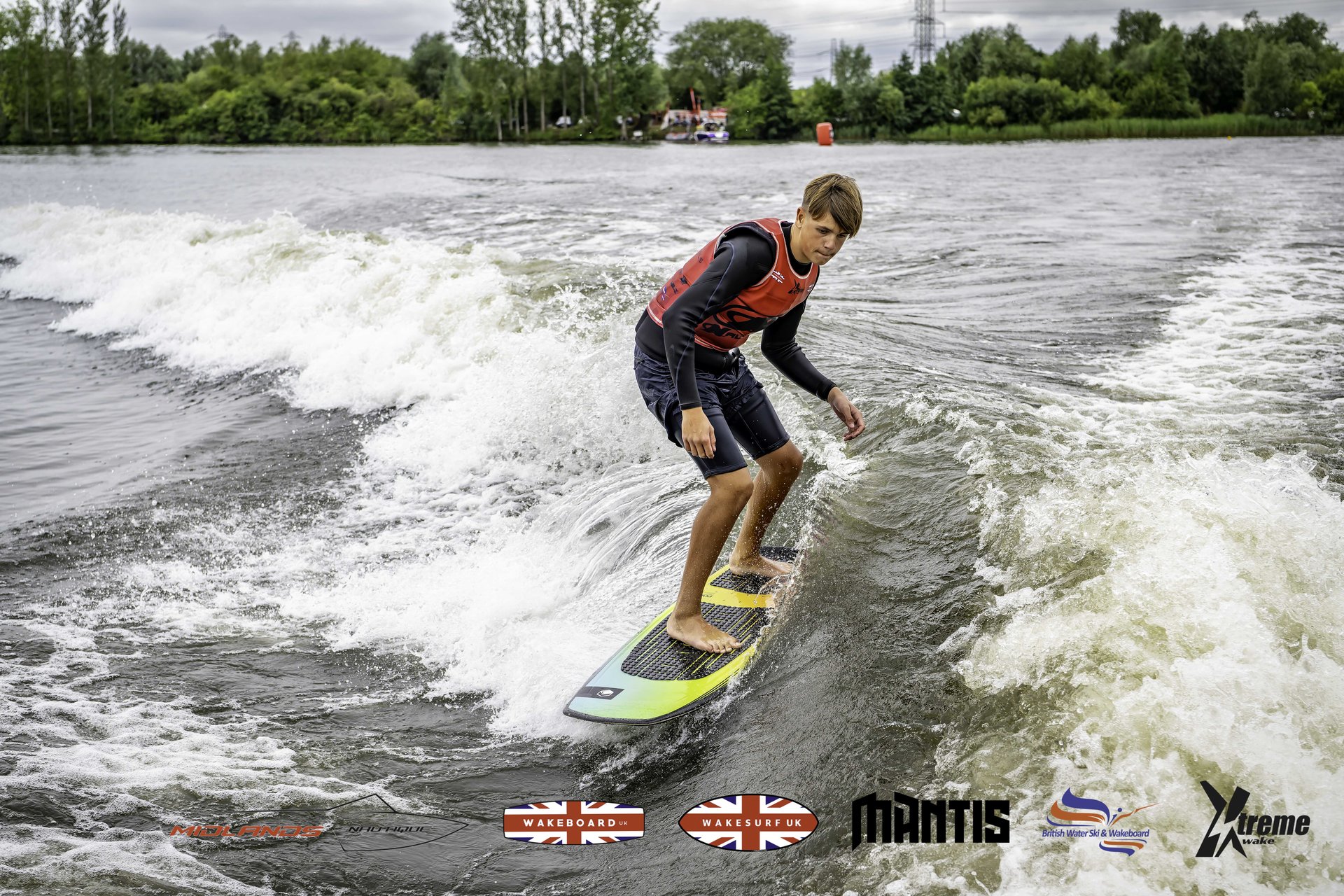Rider at the 2024 Midlands Nautique UK Wake Nationals Wakesurf