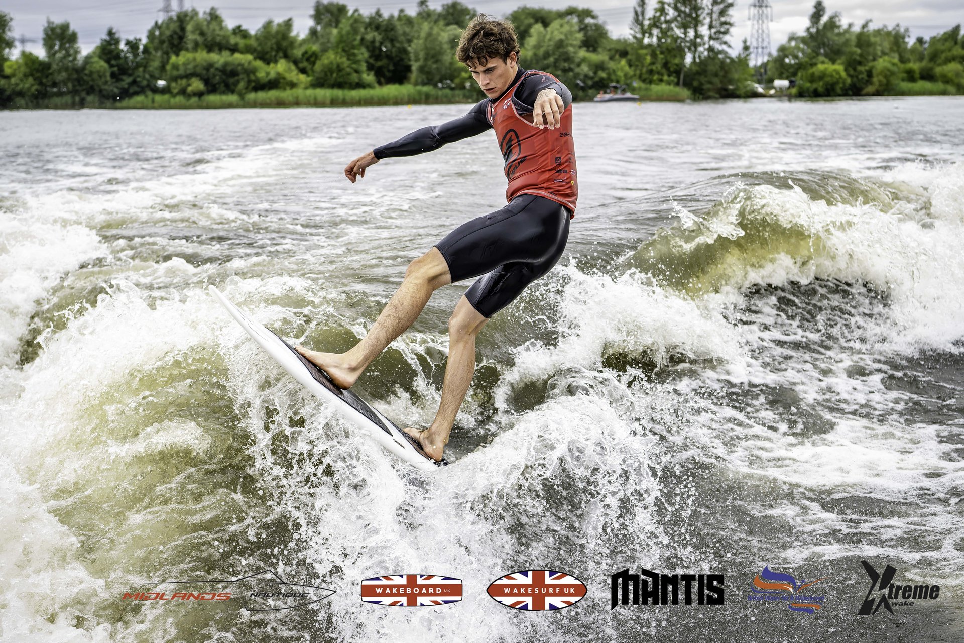Rider at the 2024 Midlands Nautique UK Wake Nationals Wakesurf
