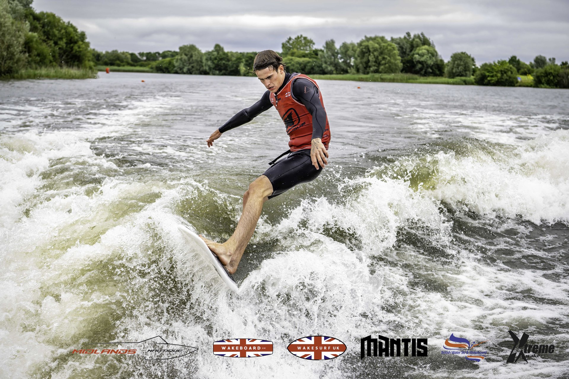 Rider at the 2024 Midlands Nautique UK Wake Nationals Wakesurf