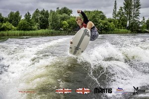Ed Slater at the 2024 Midlands Nautique UK Wake Nationals Wakesurf - Photos Mantis Pro Media
