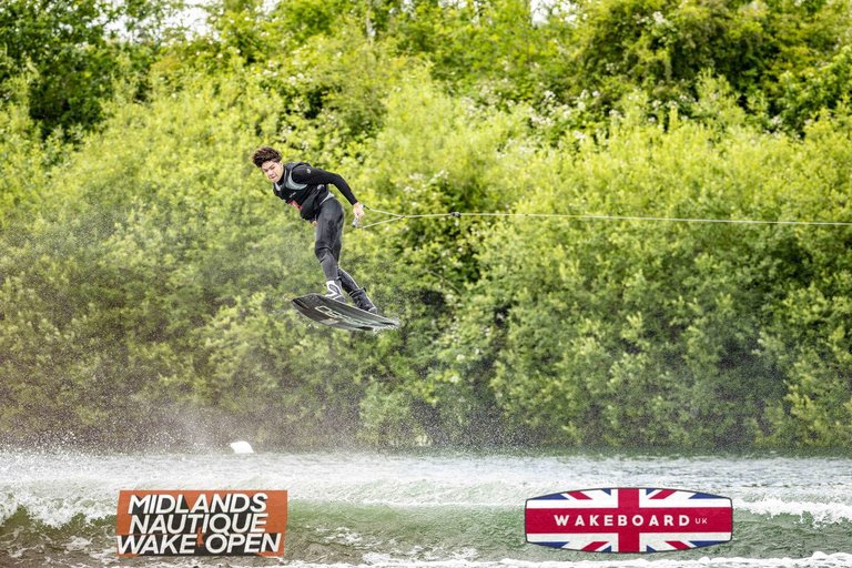 Rider at the 2024 Midlands Nautique Wake Open - Photo Mantis Pro Media