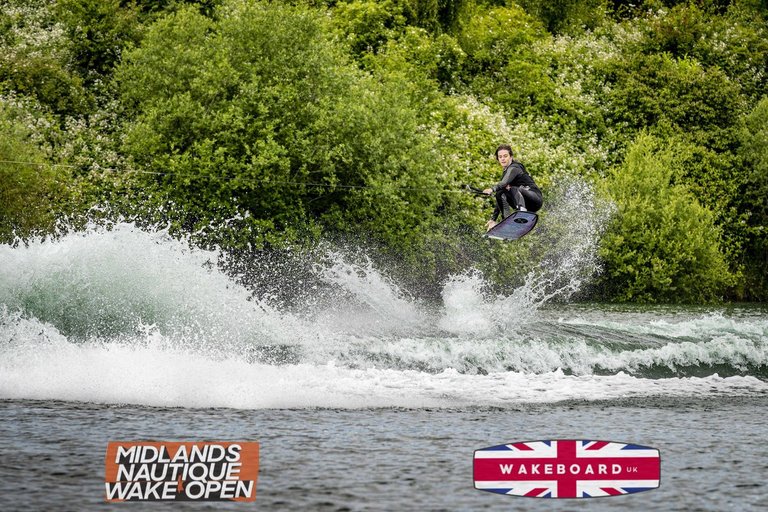 Rider at the 2024 Midlands Nautique Wake Open - Photo Mantis Pro Media