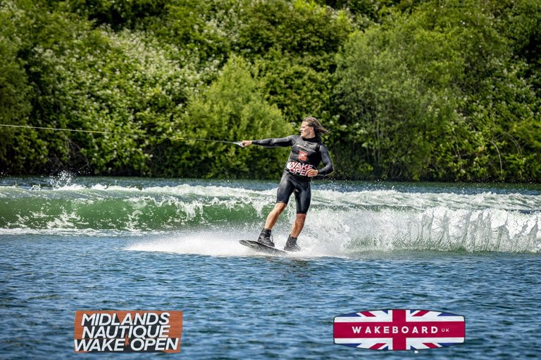 Rider at the 2024 Midlands Nautique Wake Open - Photo Mantis Pro Media