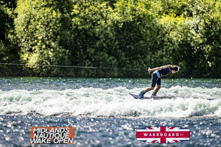Rider at the 2024 Midlands Nautique Wake Open - Photo Mantis Pro Media