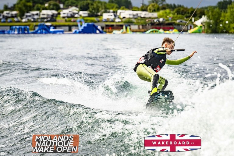 Rider at the 2024 Midlands Nautique Wake Open - Photo Mantis Pro Media