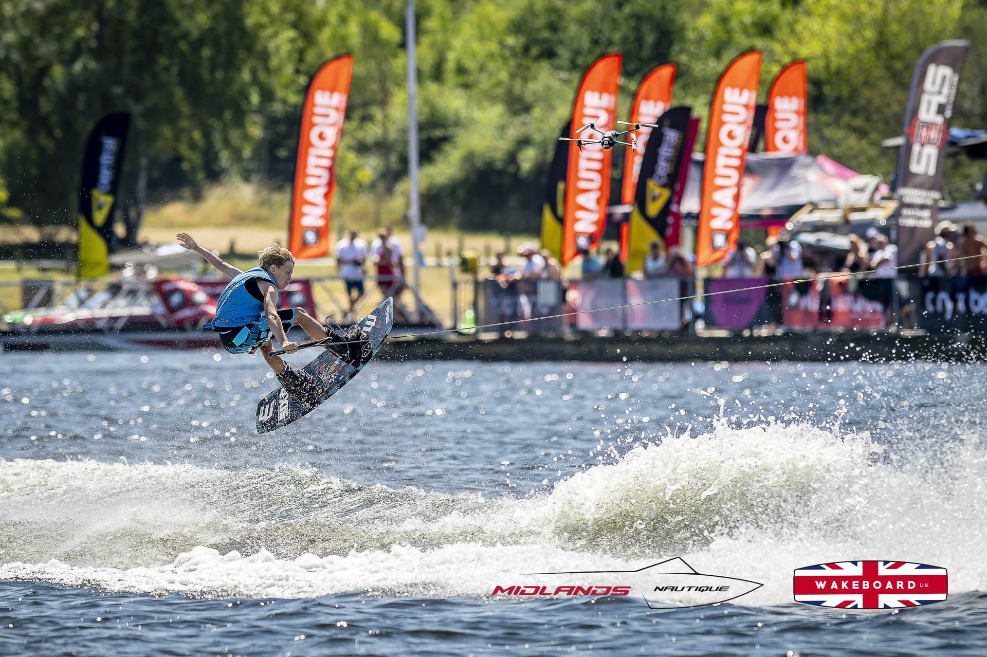 Rider at the 2025 Midlands Nautique UK Wake Nationals Wakeboard