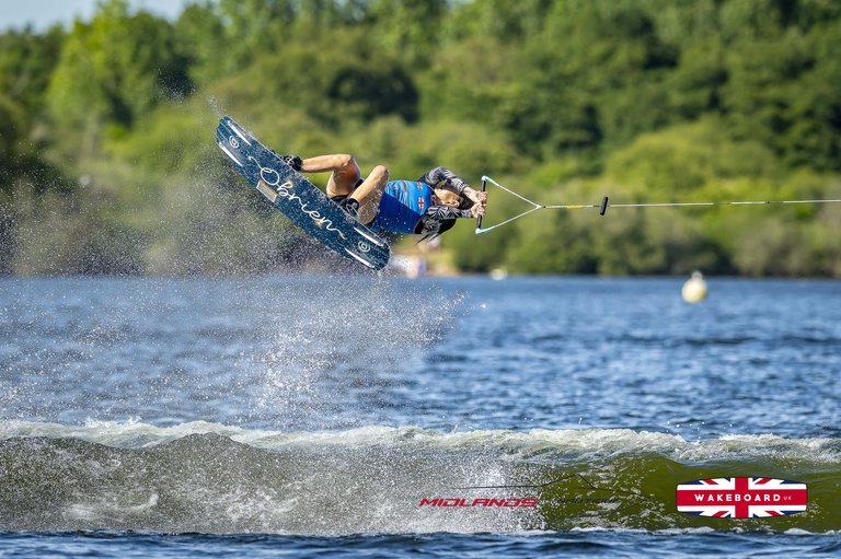Rider at the 2025 Midlands Nautique UK Wake Nationals Wakeboard