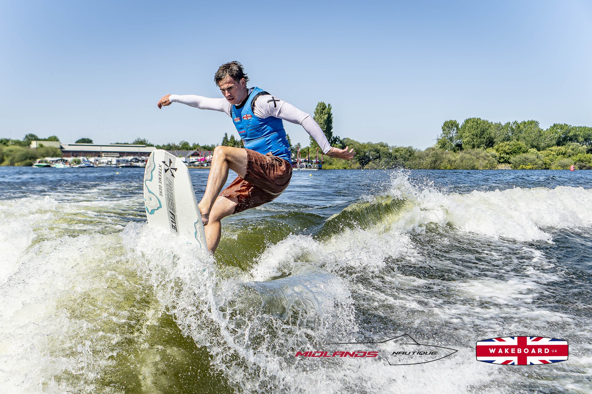 Rider at the 2025 Midlands Nautique UK Wake Nationals Wakesurf