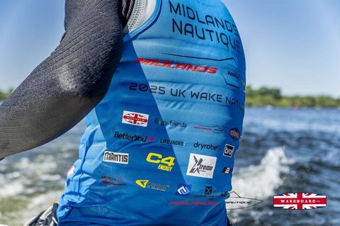 Rider at the 2025 Midlands Nautique UK Wake Nationals Wakesurf - Photos Mantis Pro Media