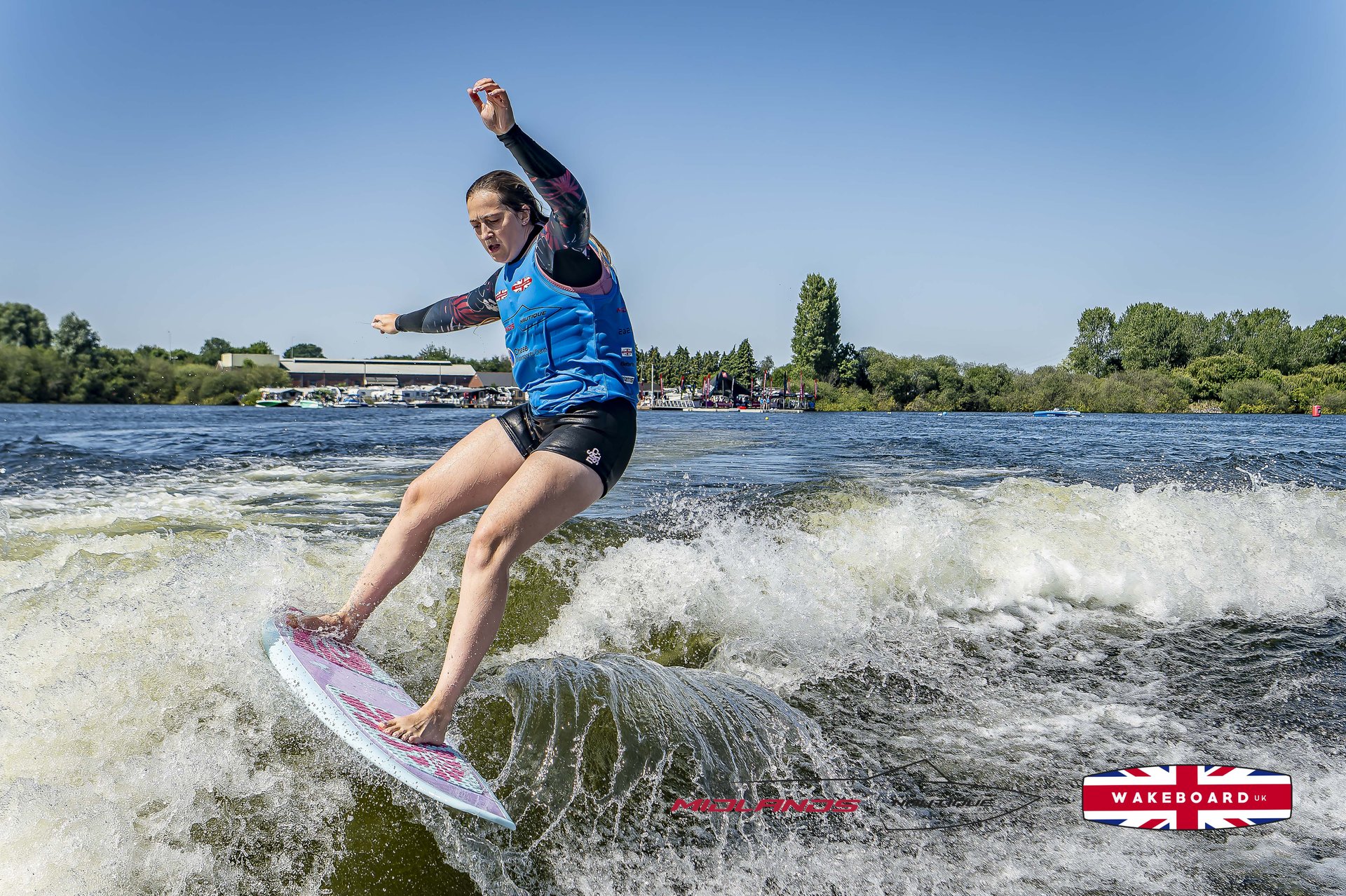 Rider at the 2025 Midlands Nautique UK Wake Nationals Wakesurf