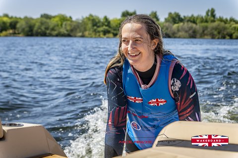 Rider at the 2025 Midlands Nautique UK Wake Nationals Wakesurf - Photos Mantis Pro Media