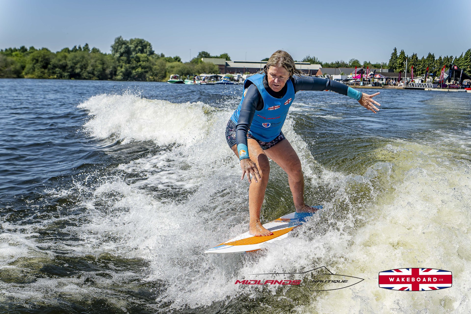 Rider at the 2025 Midlands Nautique UK Wake Nationals Wakesurf