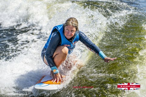 Rider at the 2025 Midlands Nautique UK Wake Nationals Wakesurf - Photos Mantis Pro Media
