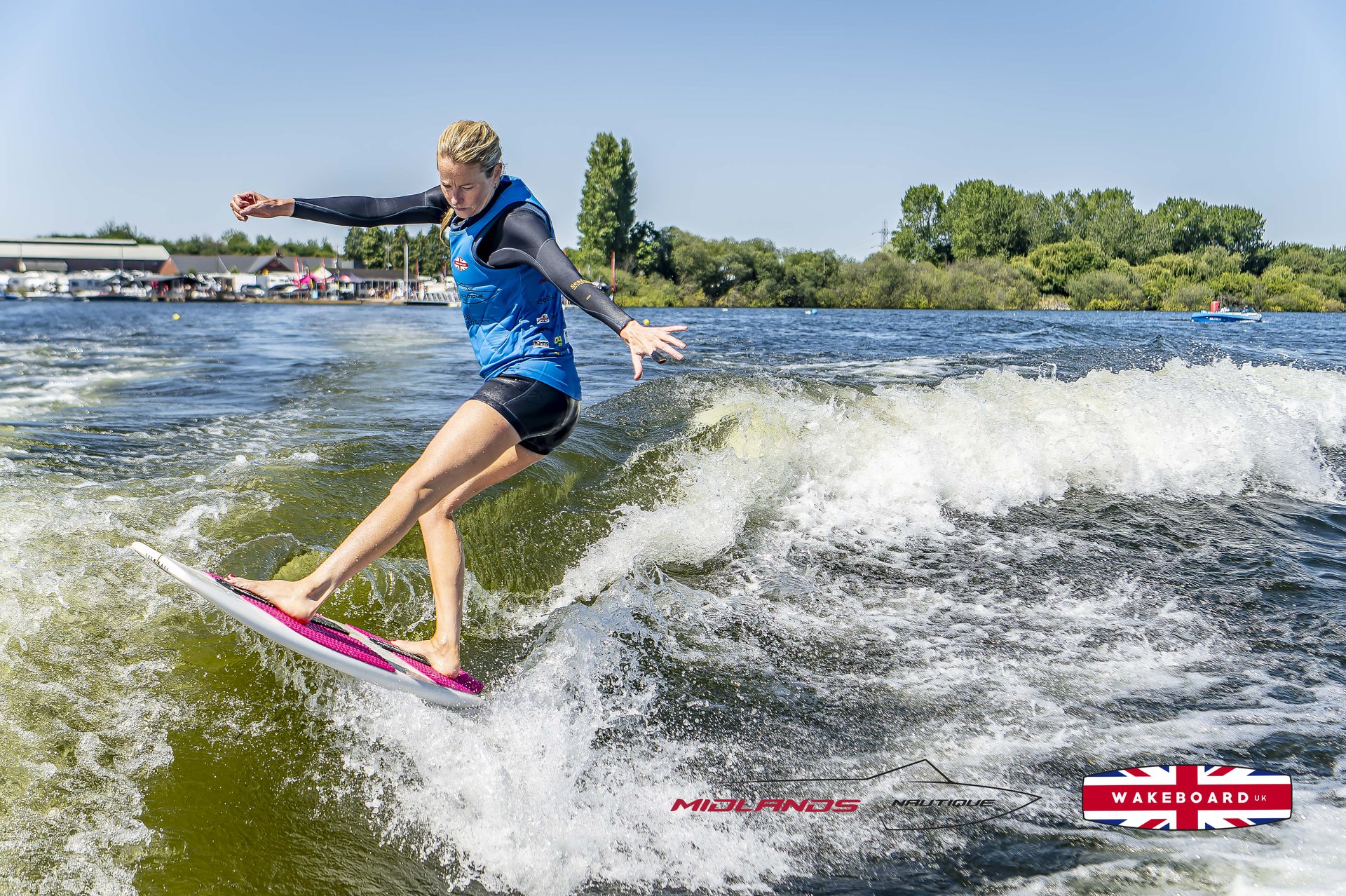 Rider at the 2025 Midlands Nautique UK Wake Nationals Wakesurf