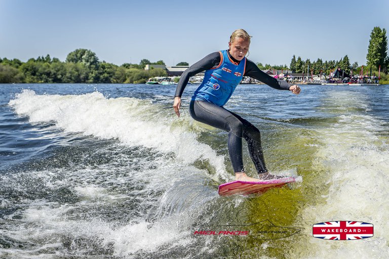 Rider at the 2025 Midlands Nautique UK Wake Nationals Wakesurf - Photos Mantis Pro Media