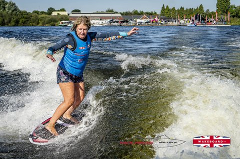Rider at the 2025 Midlands Nautique UK Wake Nationals Wakesurf - Photos Mantis Pro Media