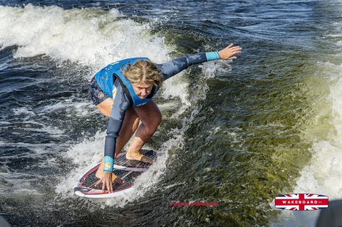 Rider at the 2025 Midlands Nautique UK Wake Nationals Wakesurf - Photos Mantis Pro Media
