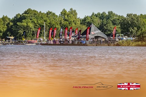 Rider at the 2025 Midlands Nautique UK Wake Nationals Wakesurf - Photos Mantis Pro Media