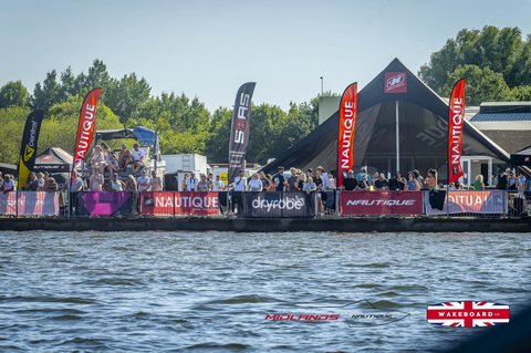 Rider at the 2025 Midlands Nautique UK Wake Nationals Wakesurf - Photos Mantis Pro Media