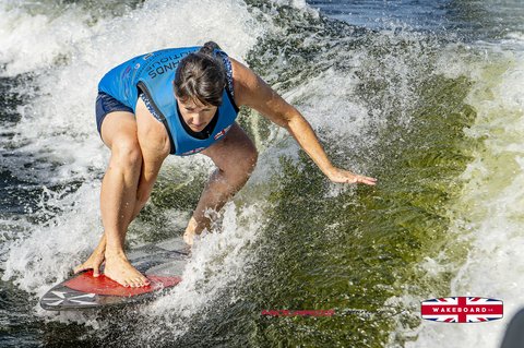 Rider at the 2025 Midlands Nautique UK Wake Nationals Wakesurf - Photos Mantis Pro Media