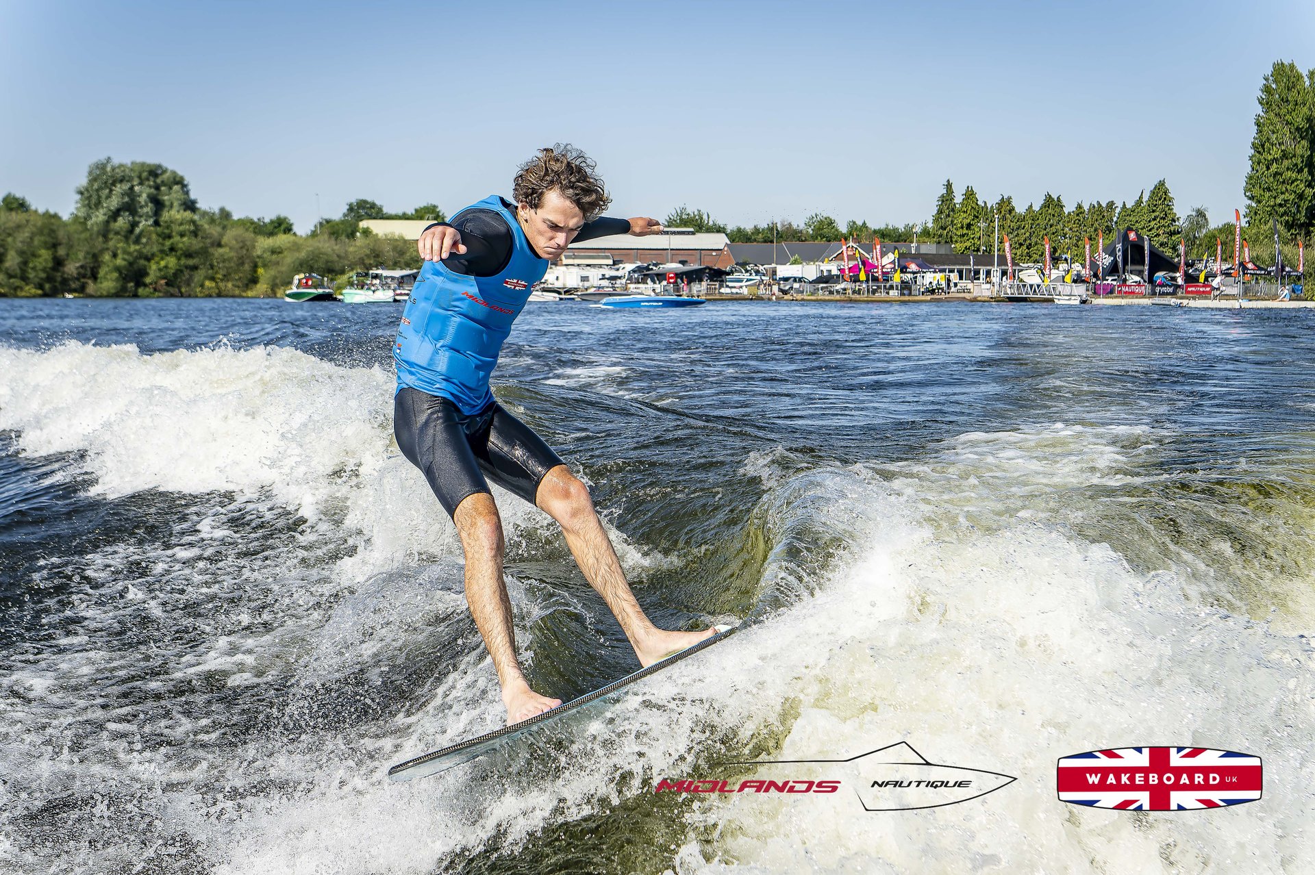 Rider at the 2025 Midlands Nautique UK Wake Nationals Wakesurf