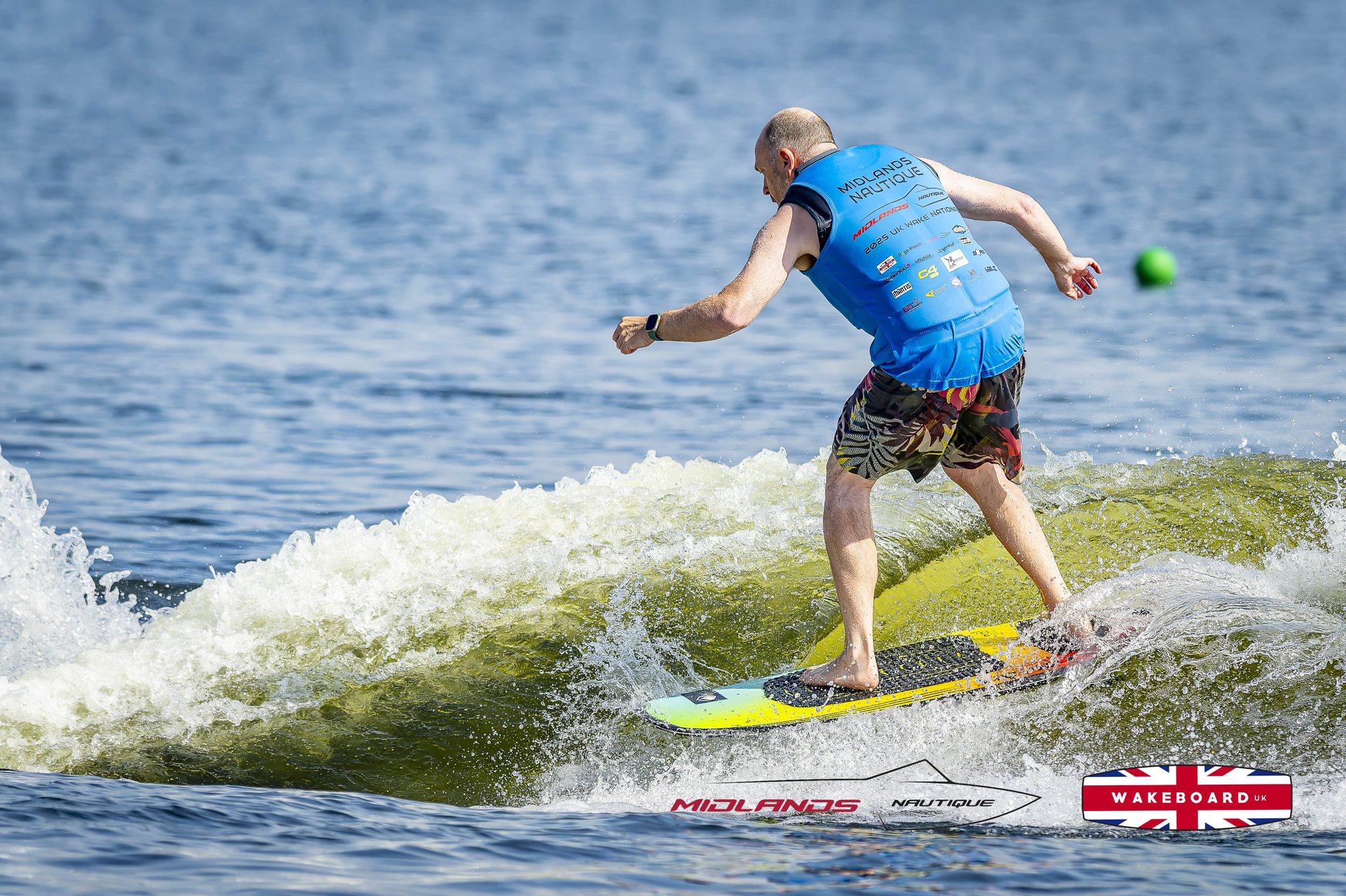 Rider at the 2025 Midlands Nautique UK Wake Nationals Wakesurf