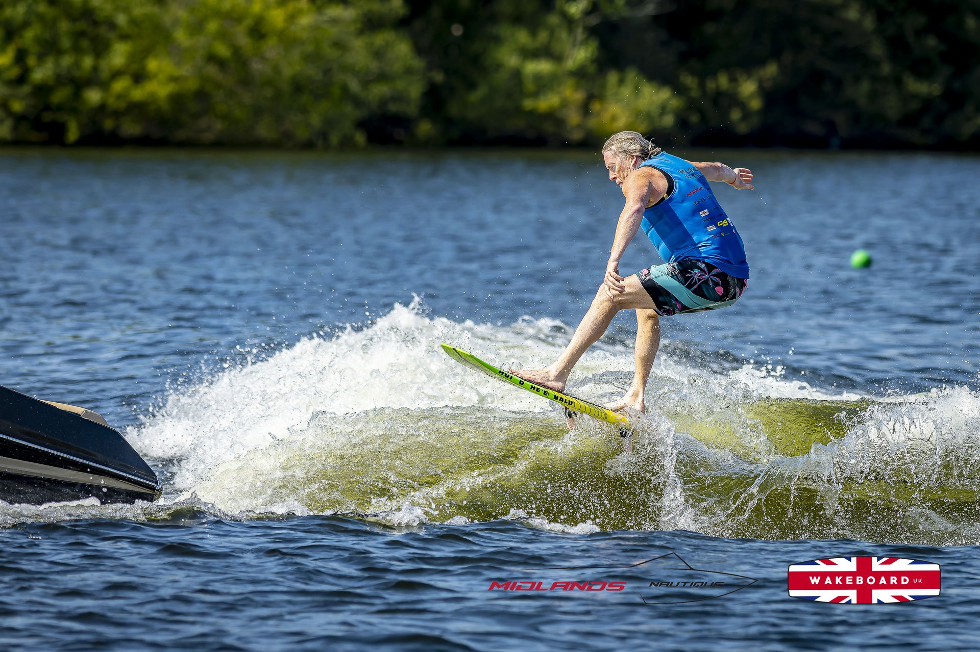 Rider at the 2025 Midlands Nautique UK Wake Nationals Wakesurf
