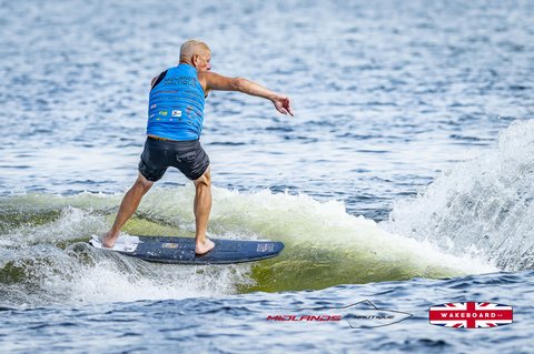 Rider at the 2025 Midlands Nautique UK Wake Nationals Wakesurf - Photos Mantis Pro Media
