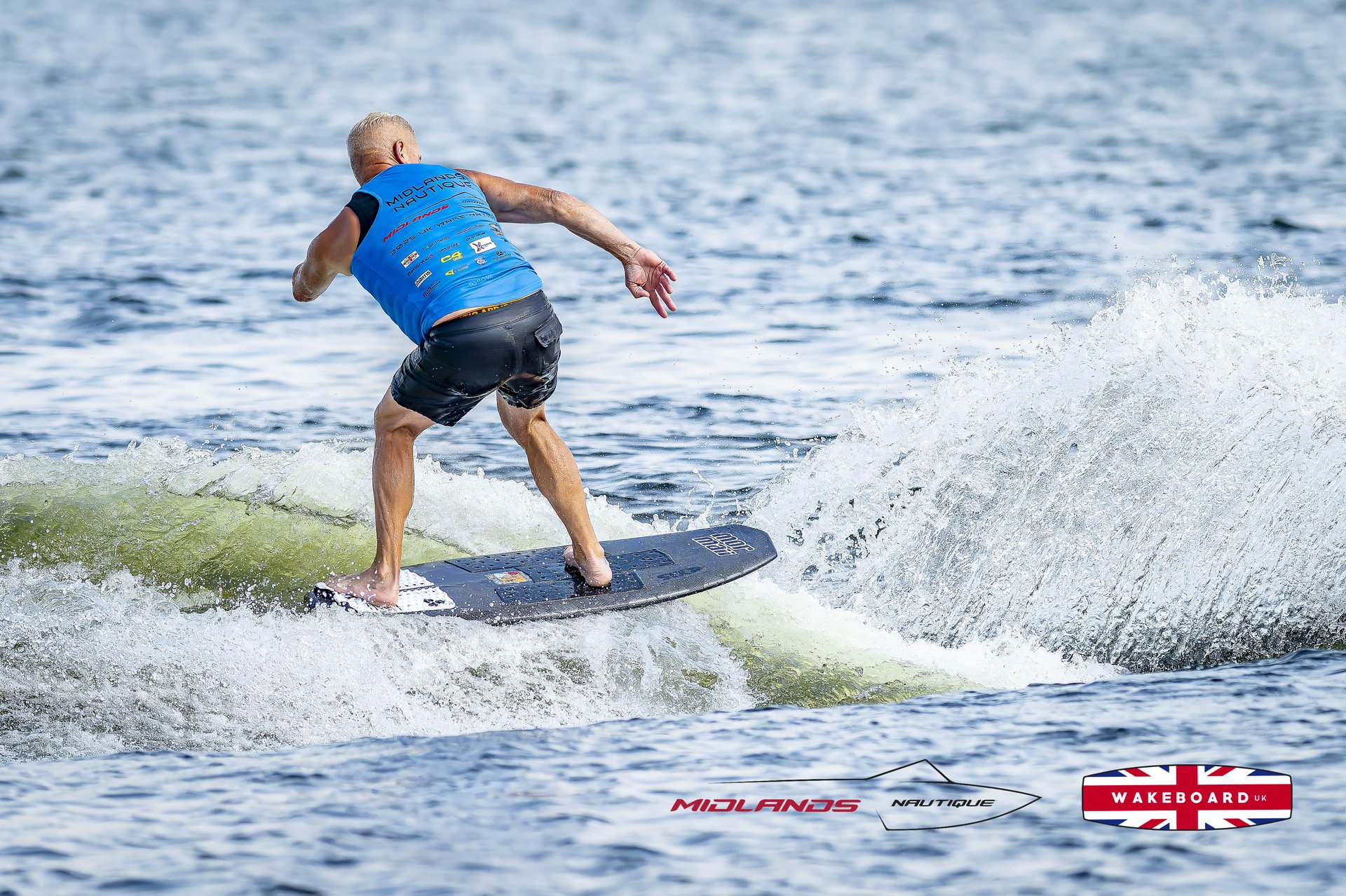 Rider at the 2025 Midlands Nautique UK Wake Nationals Wakesurf