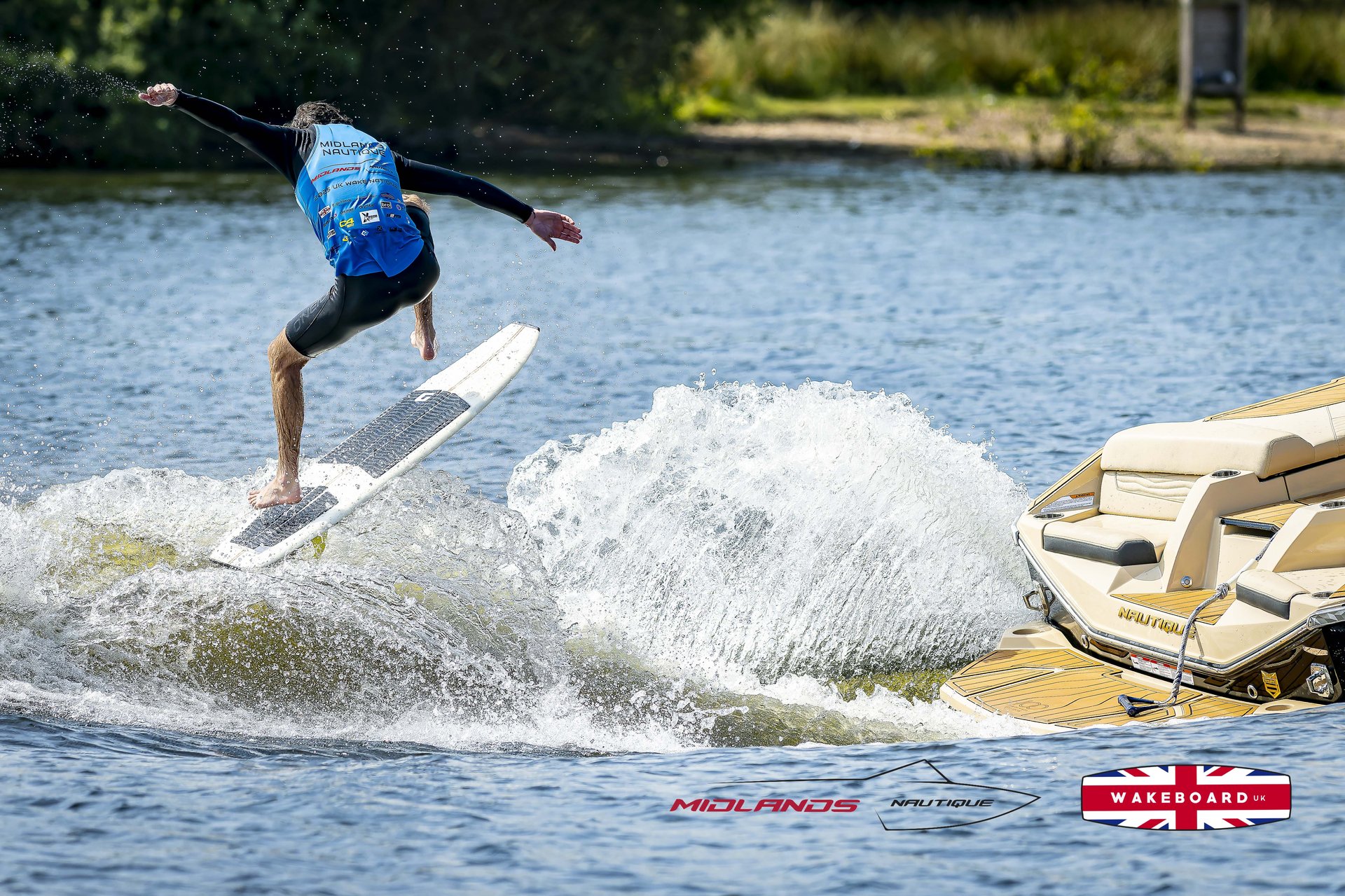 Rider at the 2025 Midlands Nautique UK Wake Nationals Wakesurf