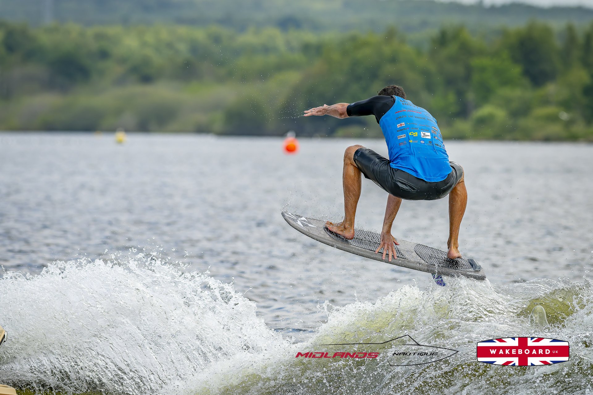 Rider at the 2025 Midlands Nautique UK Wake Nationals Wakesurf