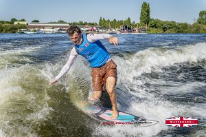 Rider at the 2025 Midlands Nautique UK Wake Nationals Wakesurf - Photos Mantis Pro Media