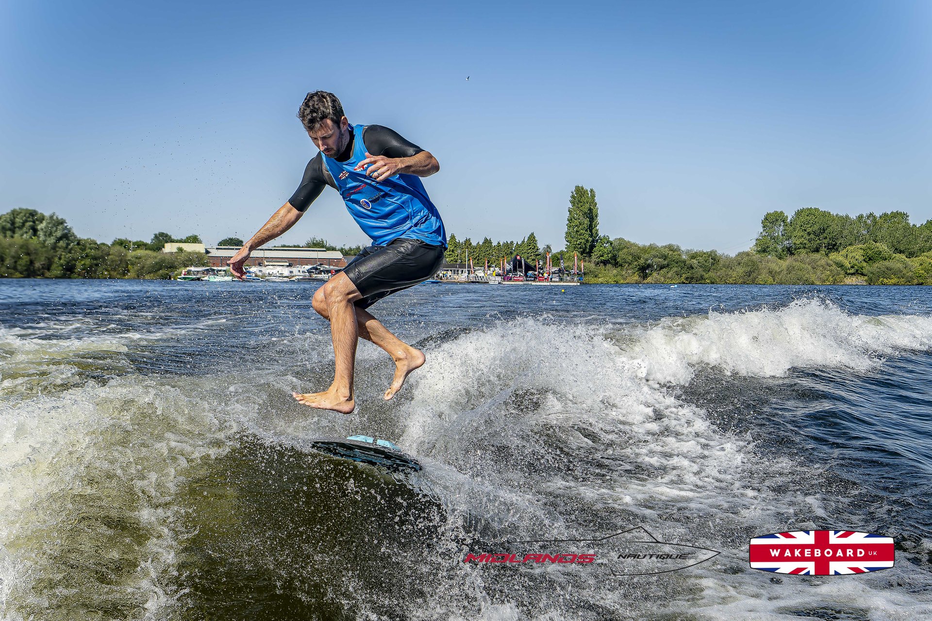Rider at the 2025 Midlands Nautique UK Wake Nationals Wakesurf
