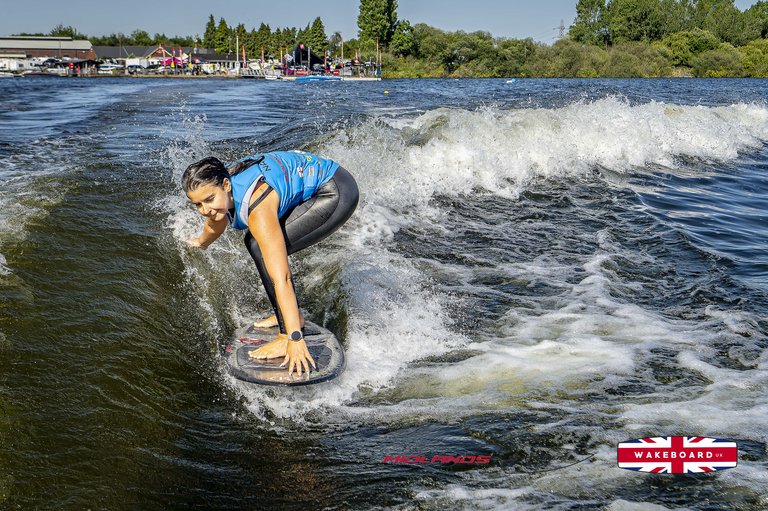 Rider at the 2025 Midlands Nautique UK Wake Nationals Wakesurf - Photos Mantis Pro Media