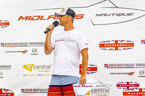 Rider at the 2025 Midlands Nautique UK Wake Nationals Wakesurf - Photos Mantis Pro Media