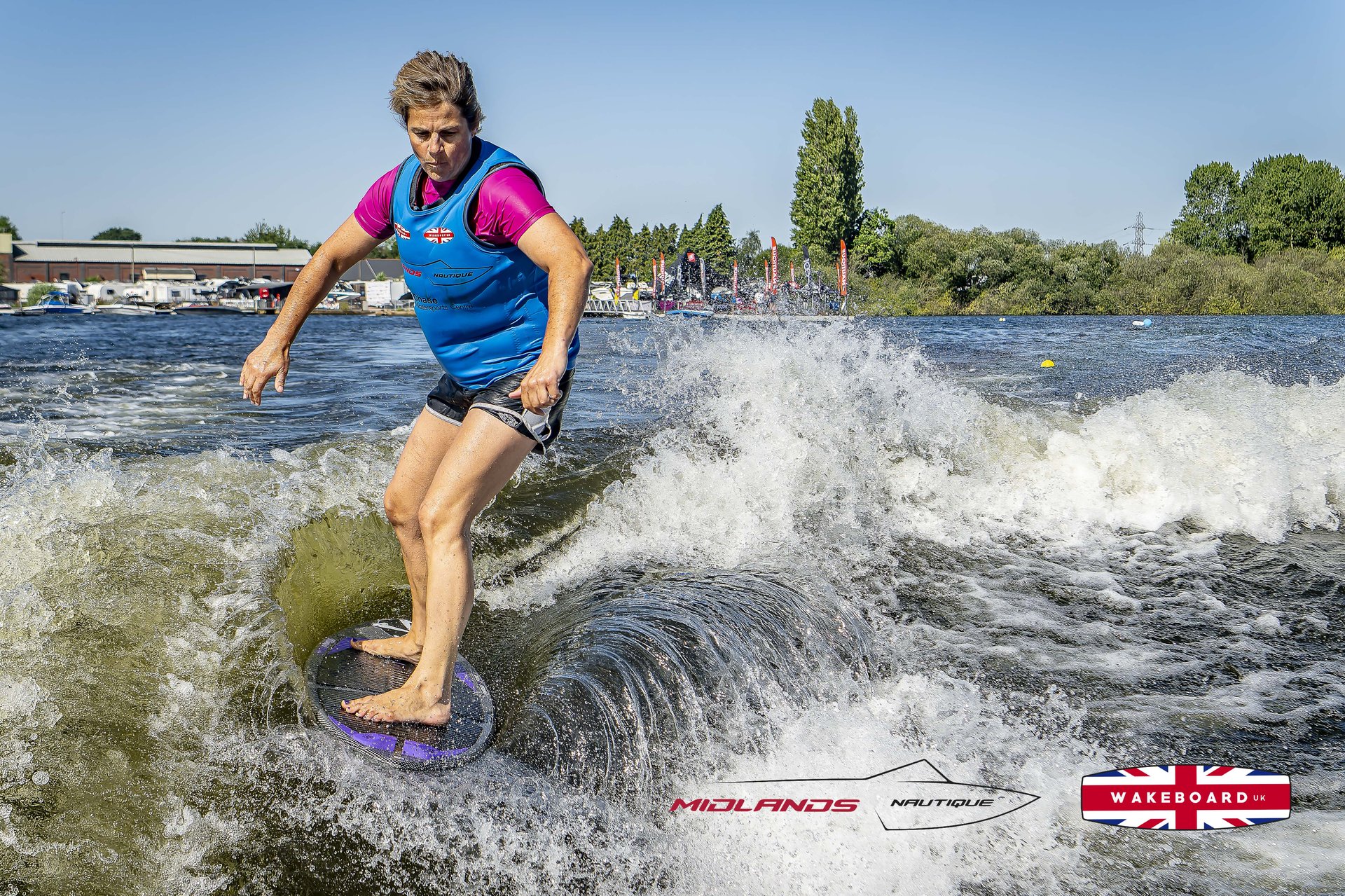 Rider at the 2025 Midlands Nautique UK Wake Nationals Wakesurf