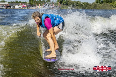 Rider at the 2025 Midlands Nautique UK Wake Nationals Wakesurf - Photos Mantis Pro Media