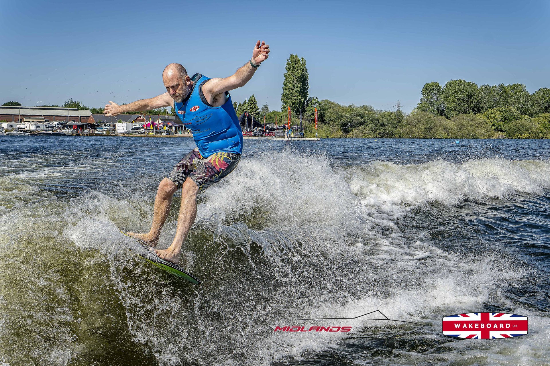Rider at the 2025 Midlands Nautique UK Wake Nationals Wakesurf