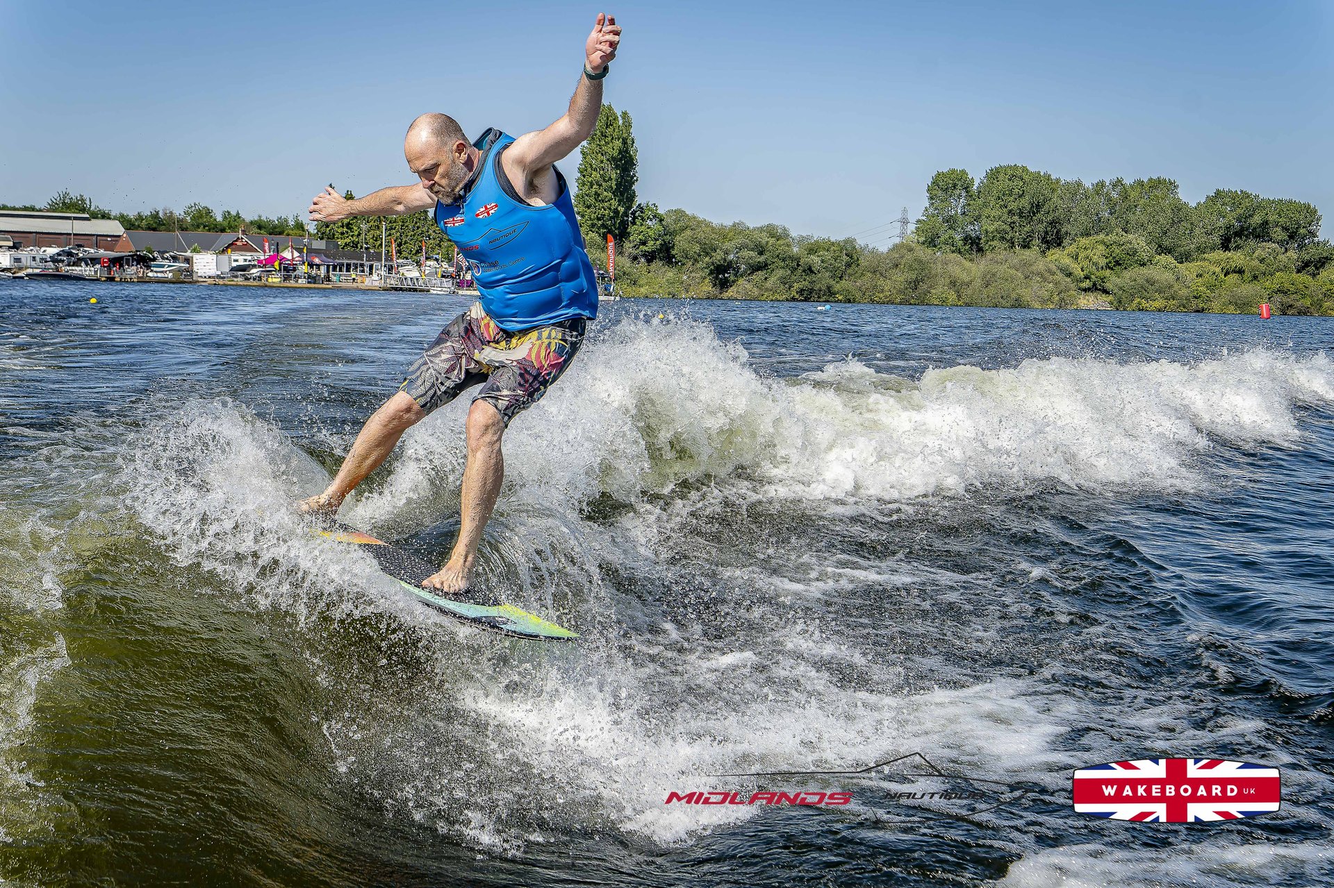 Rider at the 2025 Midlands Nautique UK Wake Nationals Wakesurf