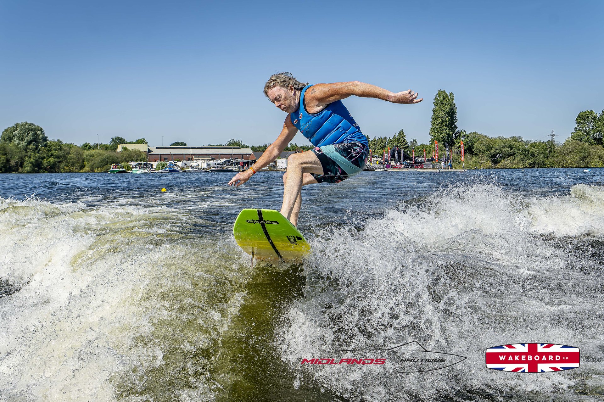 Rider at the 2025 Midlands Nautique UK Wake Nationals Wakesurf