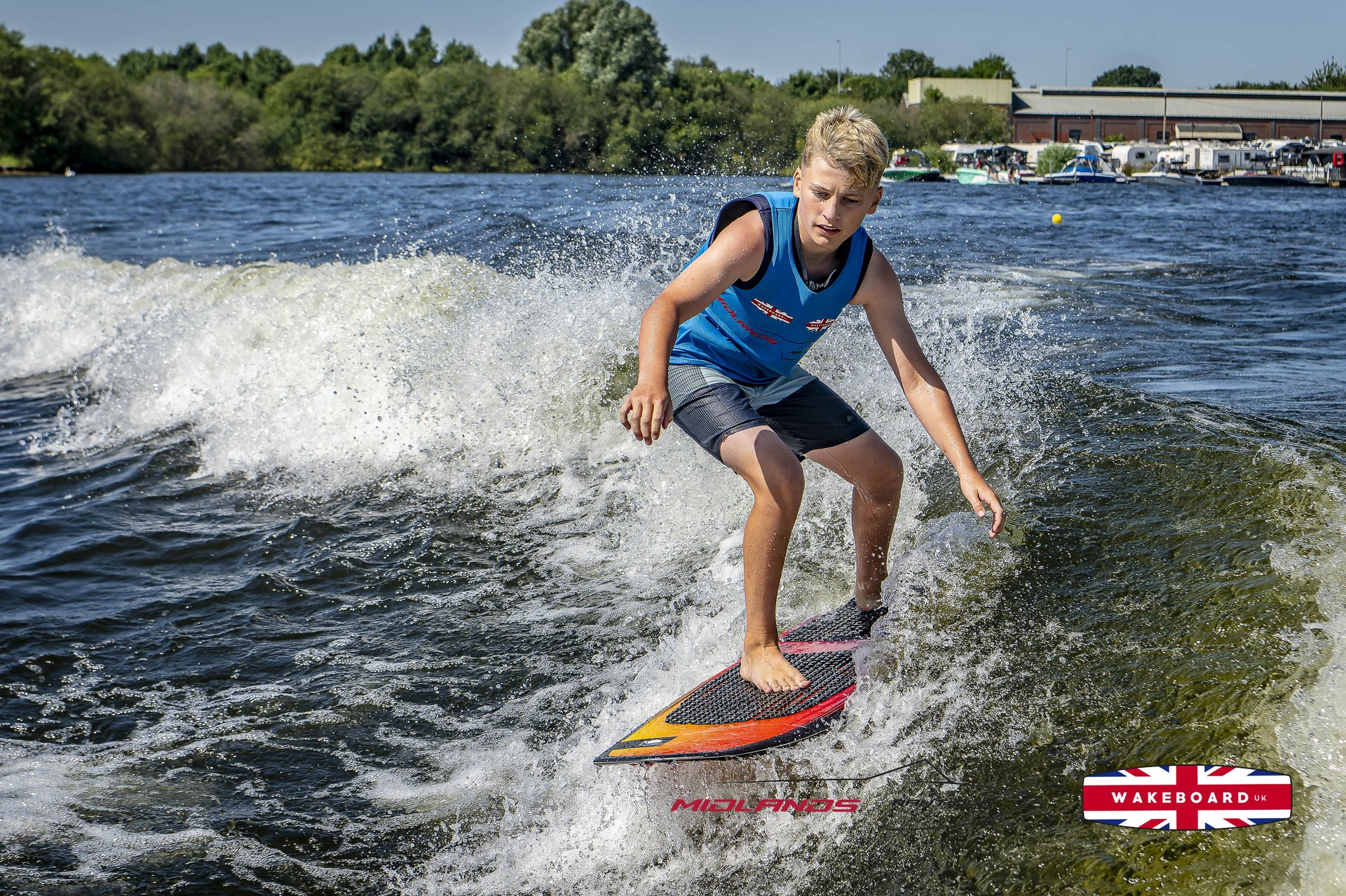 Rider at the 2025 Midlands Nautique UK Wake Nationals Wakesurf