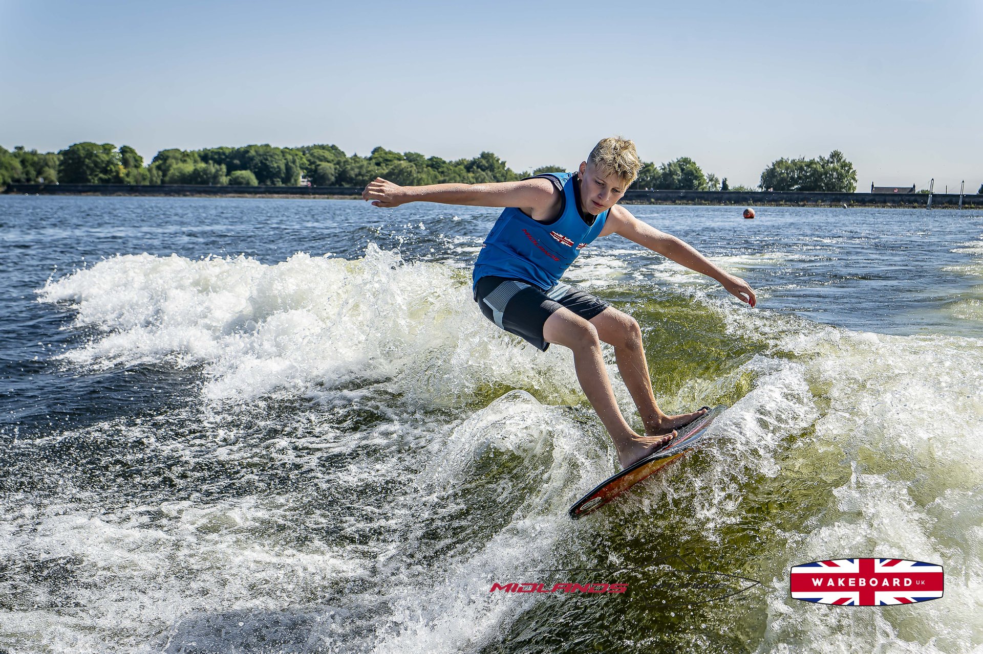 Rider at the 2025 Midlands Nautique UK Wake Nationals Wakesurf