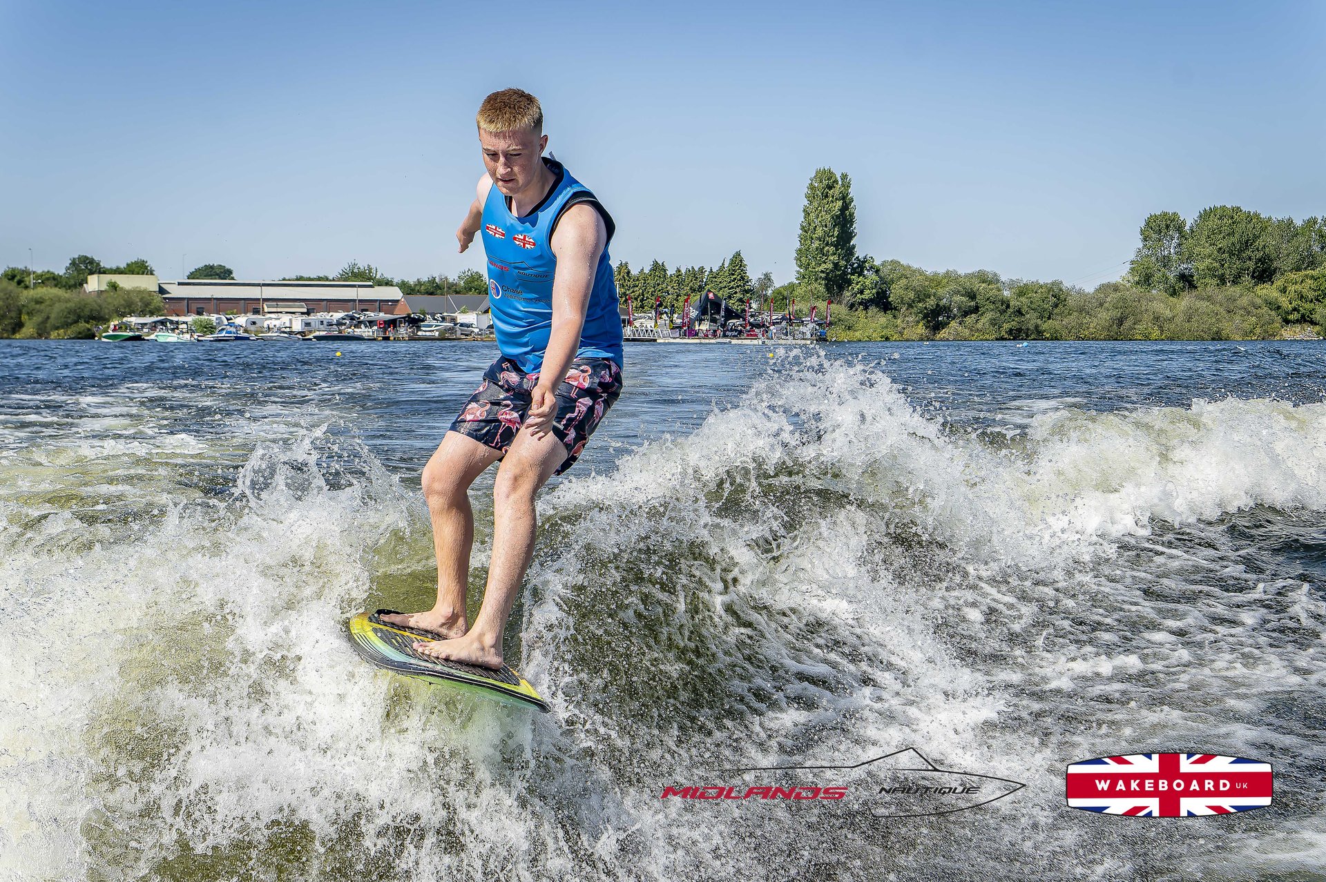 Rider at the 2025 Midlands Nautique UK Wake Nationals Wakesurf