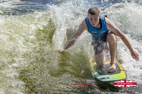 Rider at the 2025 Midlands Nautique UK Wake Nationals Wakesurf - Photos Mantis Pro Media