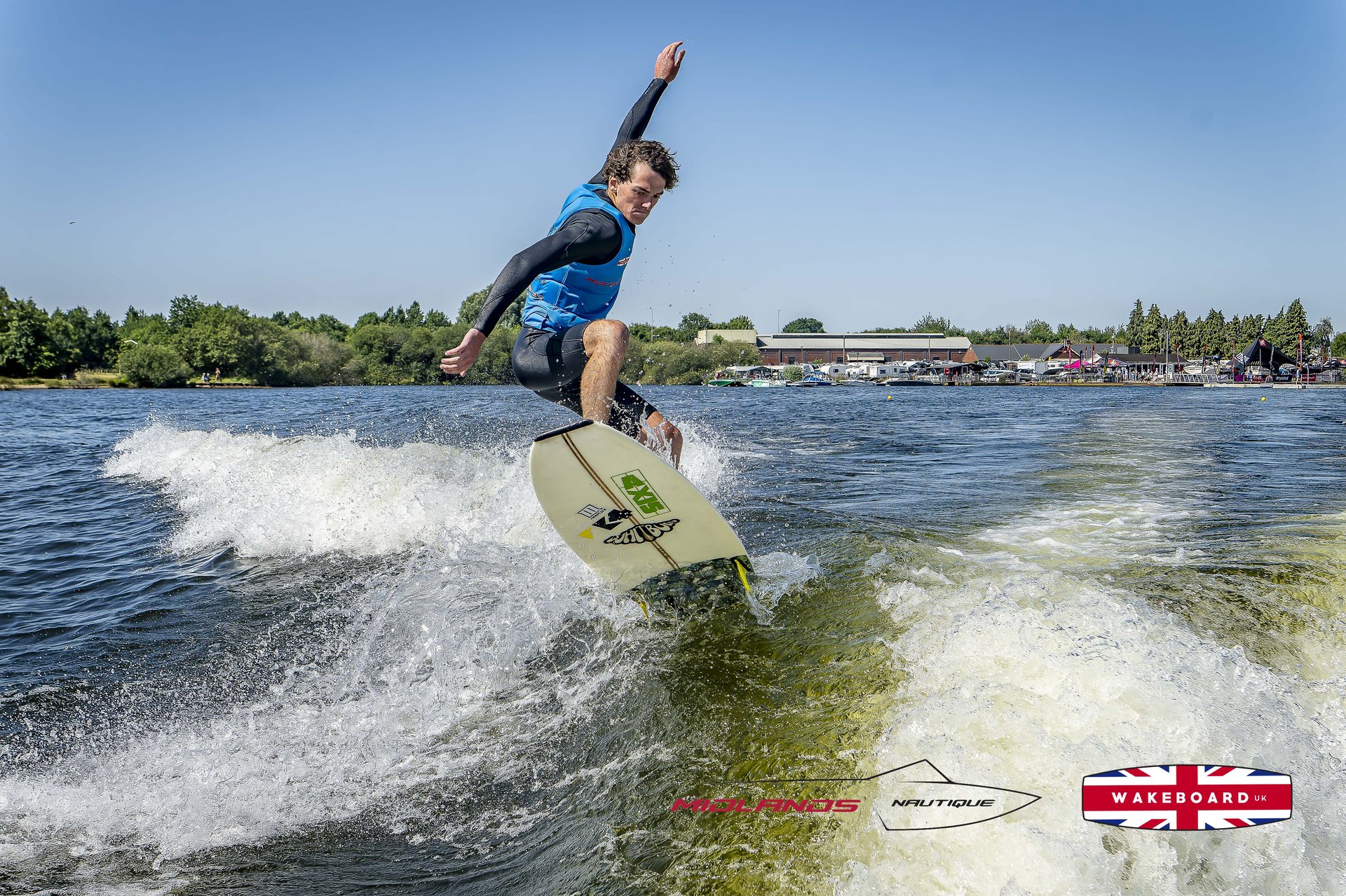 Rider at the 2025 Midlands Nautique UK Wake Nationals Wakesurf