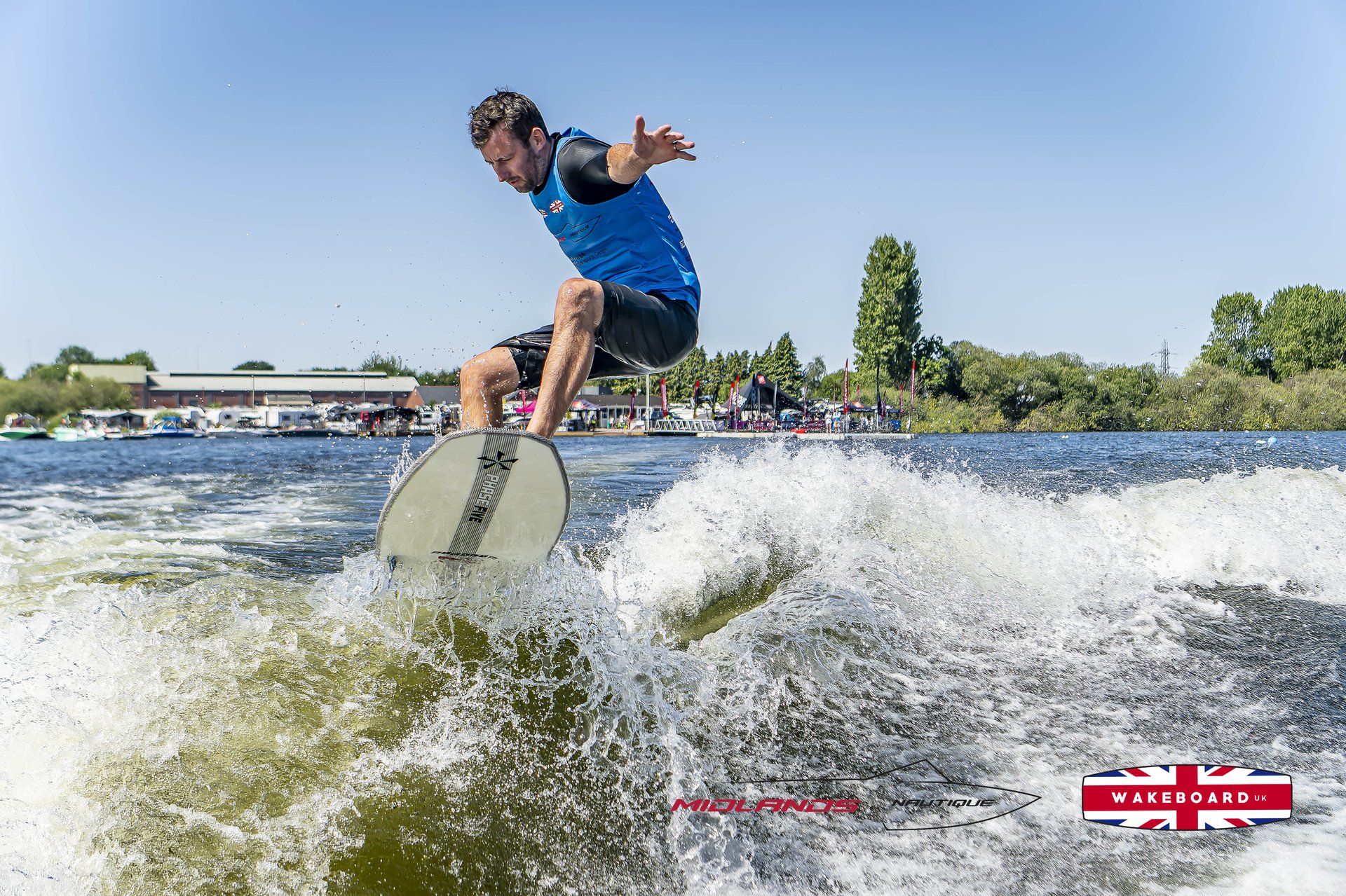 Rider at the 2025 Midlands Nautique UK Wake Nationals Wakesurf