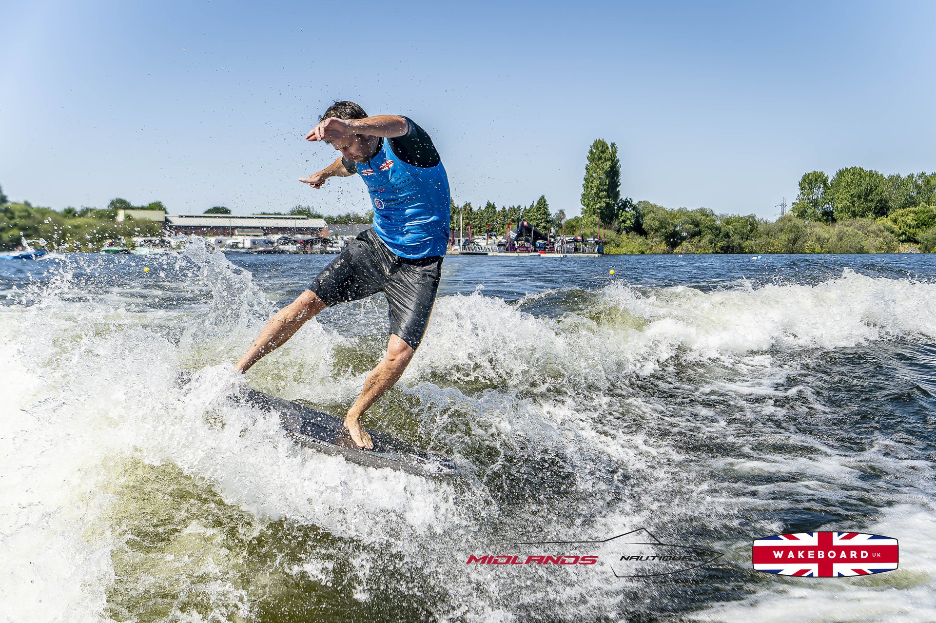 Rider at the 2025 Midlands Nautique UK Wake Nationals Wakesurf