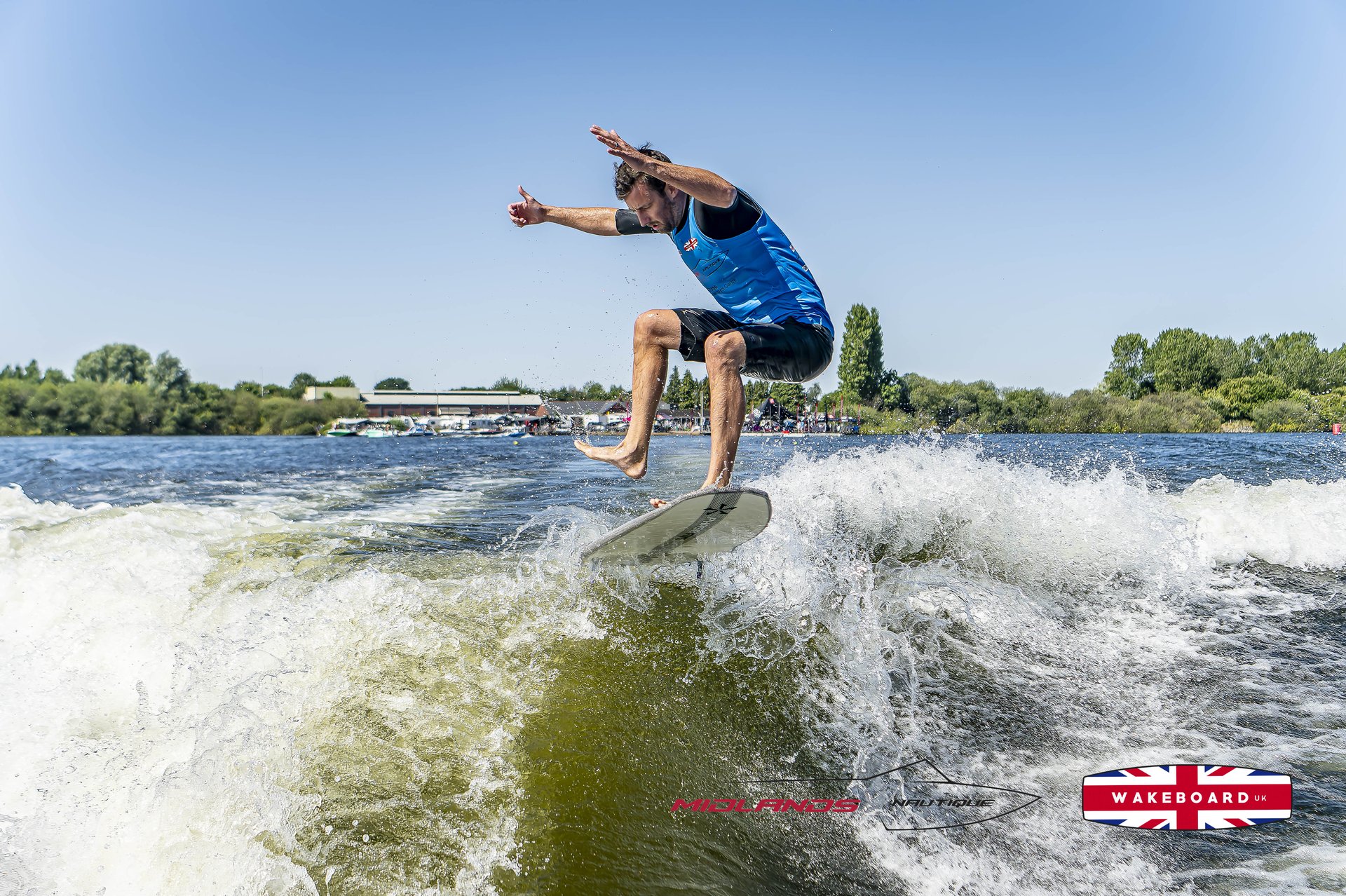 Rider at the 2025 Midlands Nautique UK Wake Nationals Wakesurf